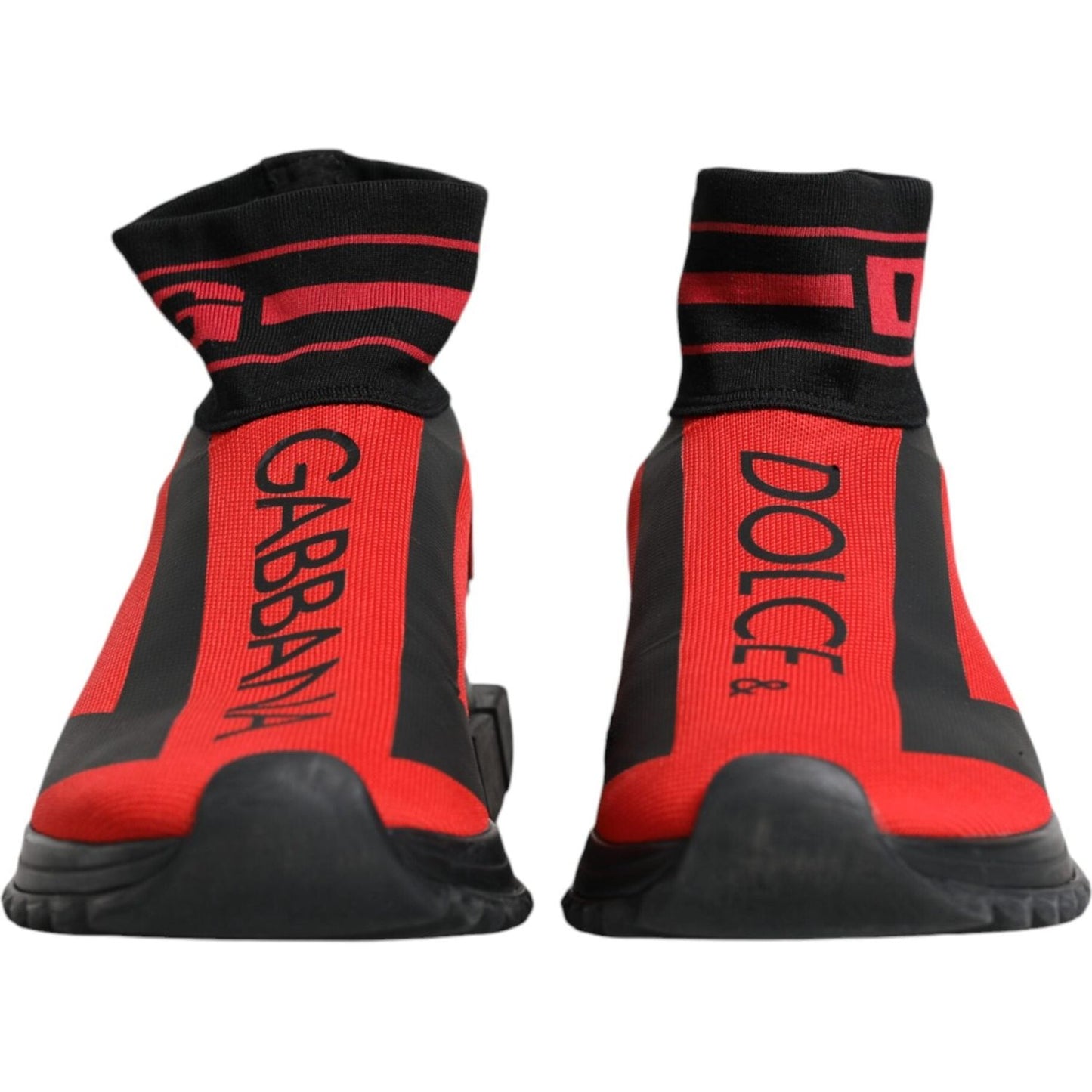 Dolce & Gabbana Red Black High Top Sorrento Sneakers Shoes Dolce & Gabbana