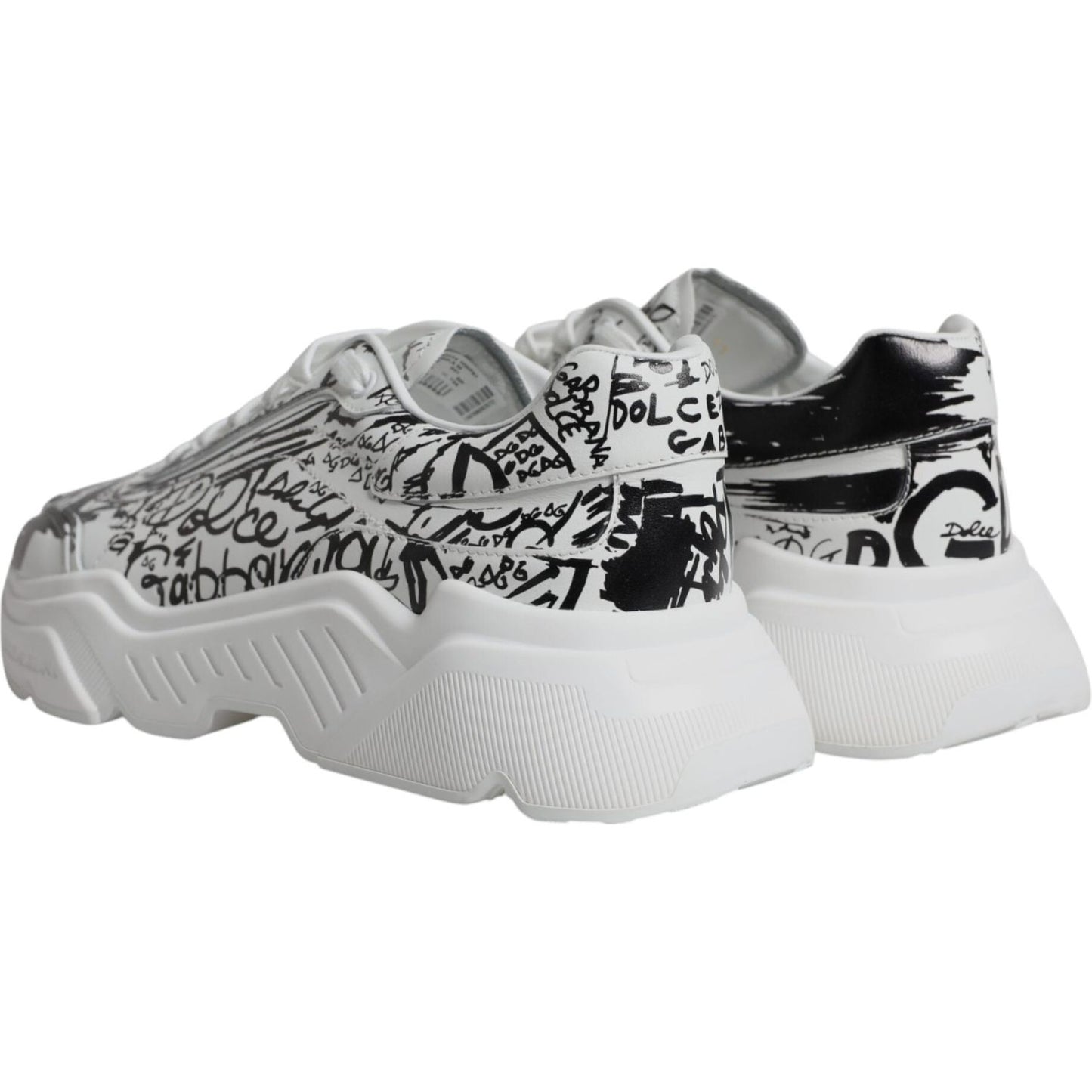 Dolce & Gabbana White Black Graffiti Daymaster Sneakers Shoes Dolce & Gabbana