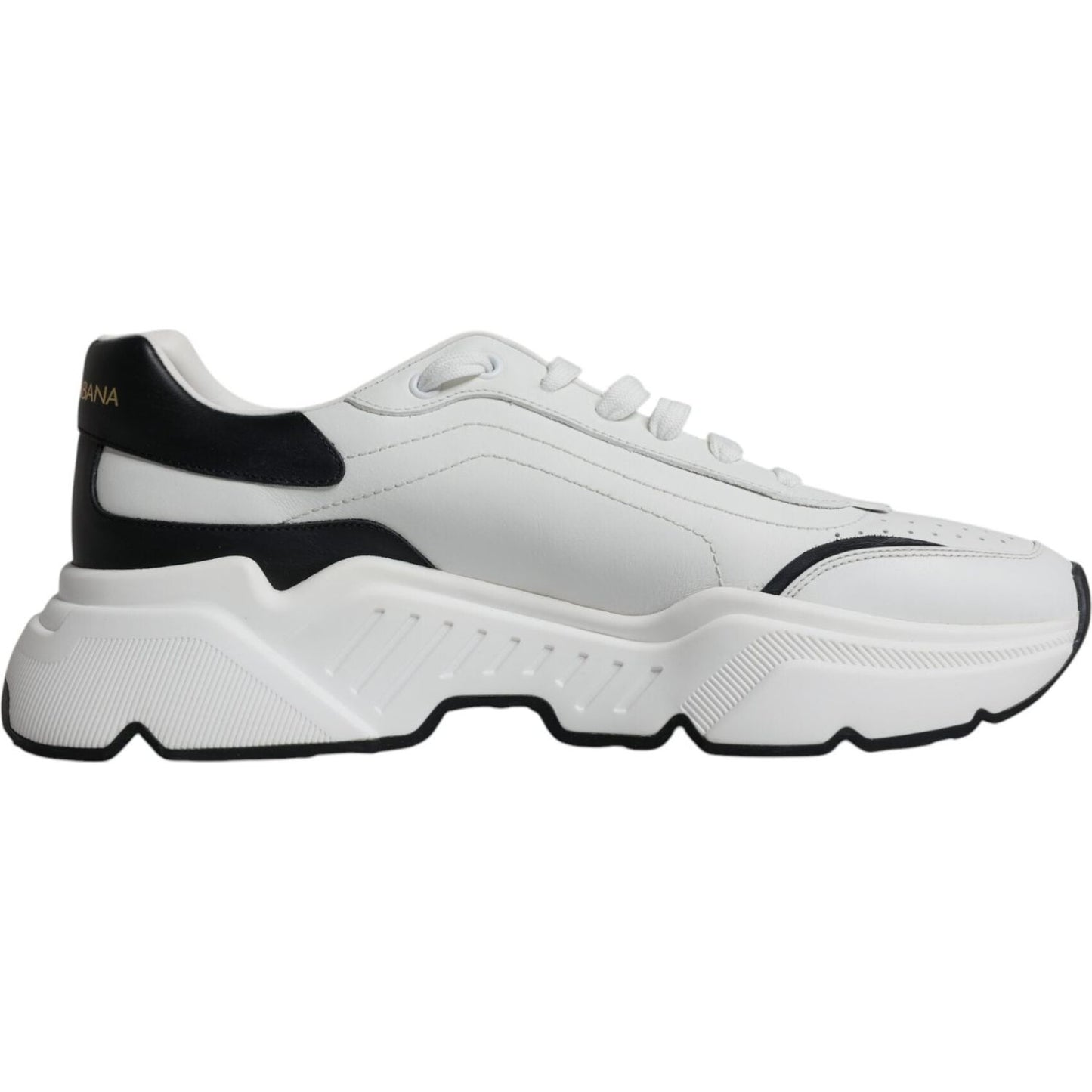 Dolce & Gabbana White Black DAYMASTER Leather Sneakers Shoes Dolce & Gabbana