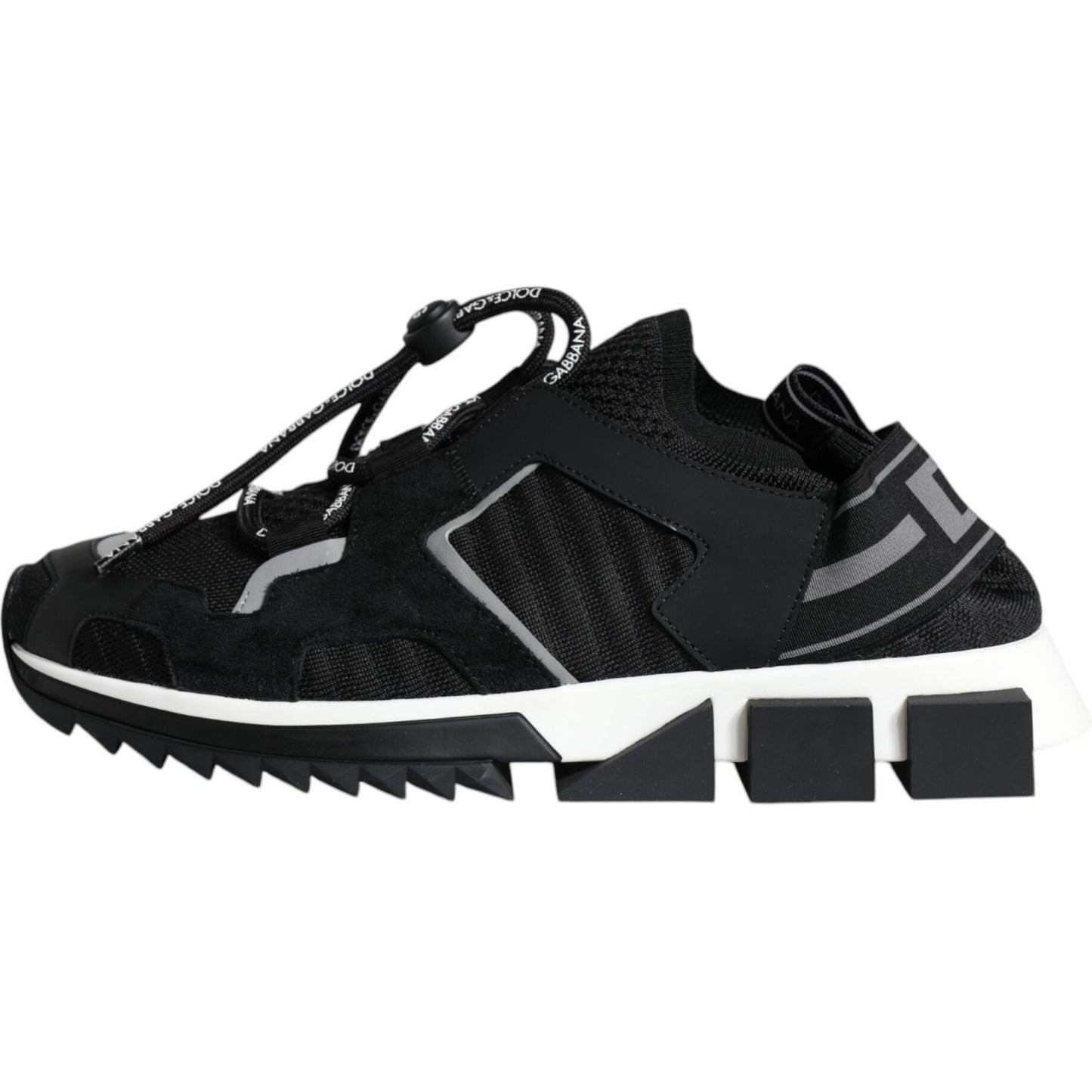 Dolce & Gabbana Black Mesh Sorrento Trekking Sneakers Shoes Dolce & Gabbana