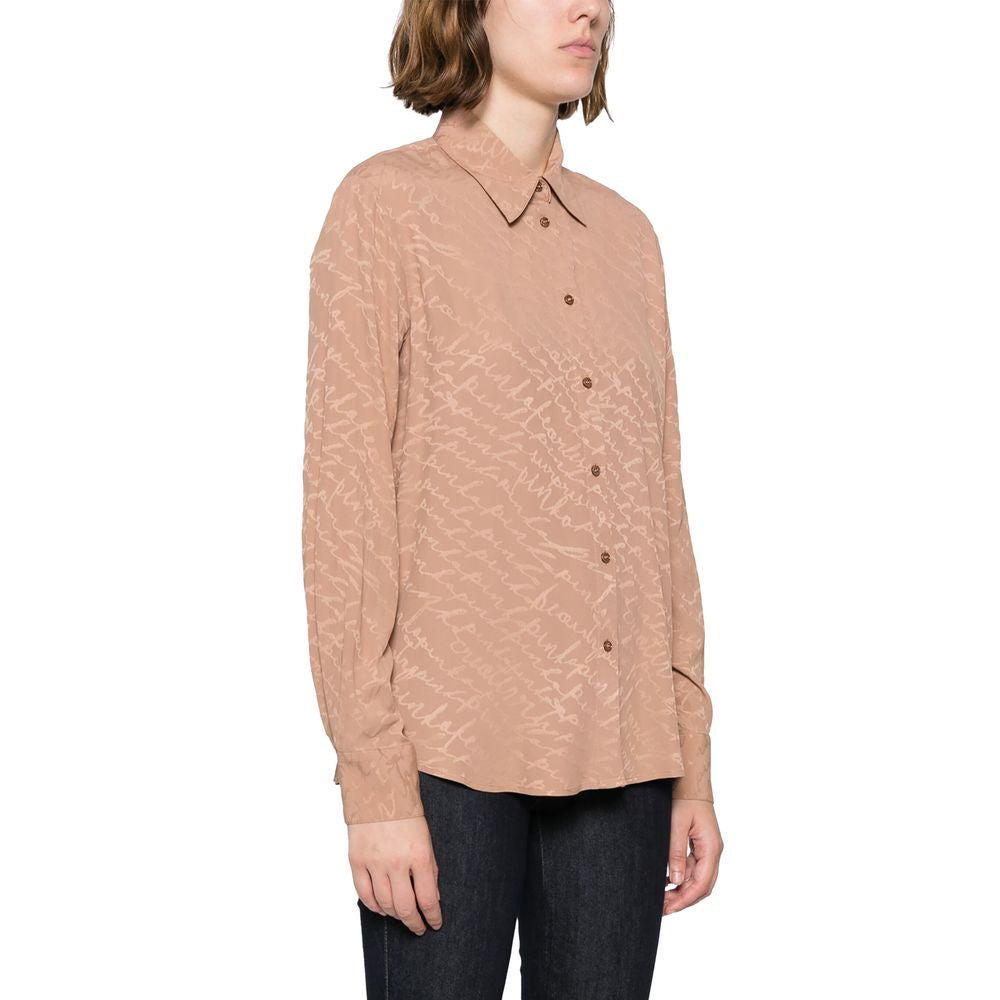 PINKO Beige Acetate Shirt PINKO