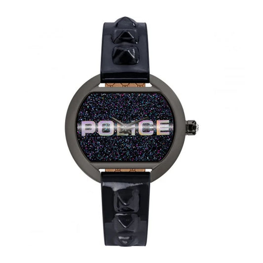 Police Black Leather Watch Police