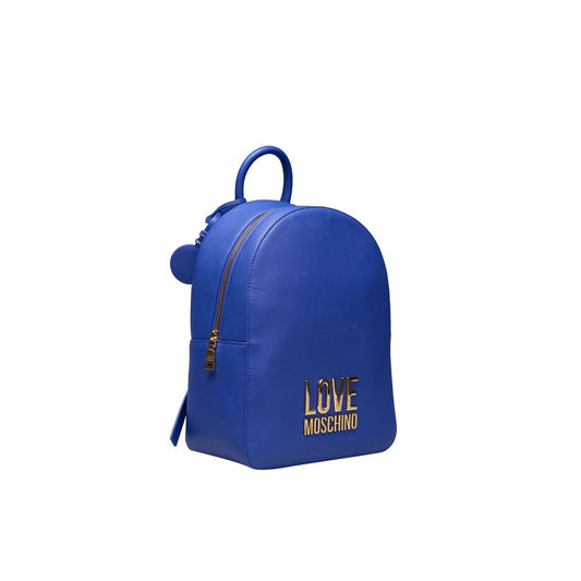 Love Moschino Blue Polyethylene Backpack Love Moschino