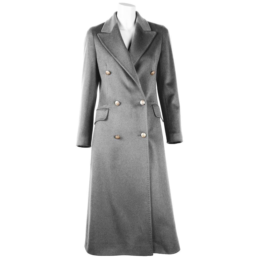 Made in Italy Gray Wool Vergine Jackets & Coat Made in Italy