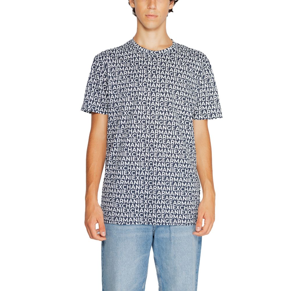 Armani Exchange Blue Cotton T-Shirt Armani Exchange