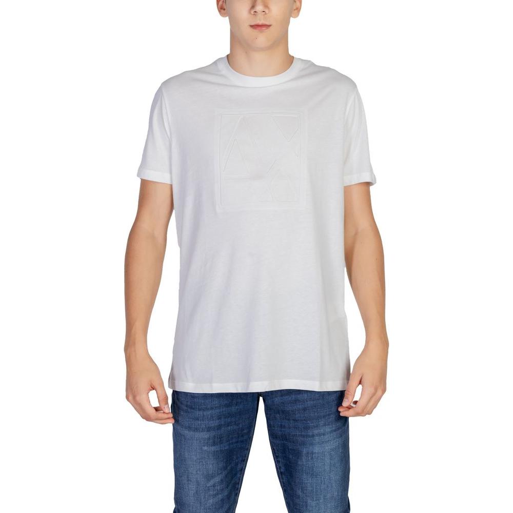 Armani Exchange Cream Cotton T-Shirt Armani Exchange