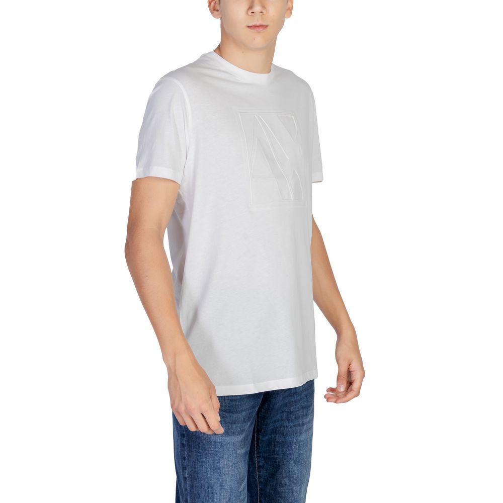 Armani Exchange Cream Cotton T-Shirt Armani Exchange