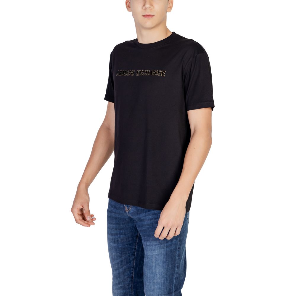 Armani Exchange Black Cotton T-Shirt Armani Exchange