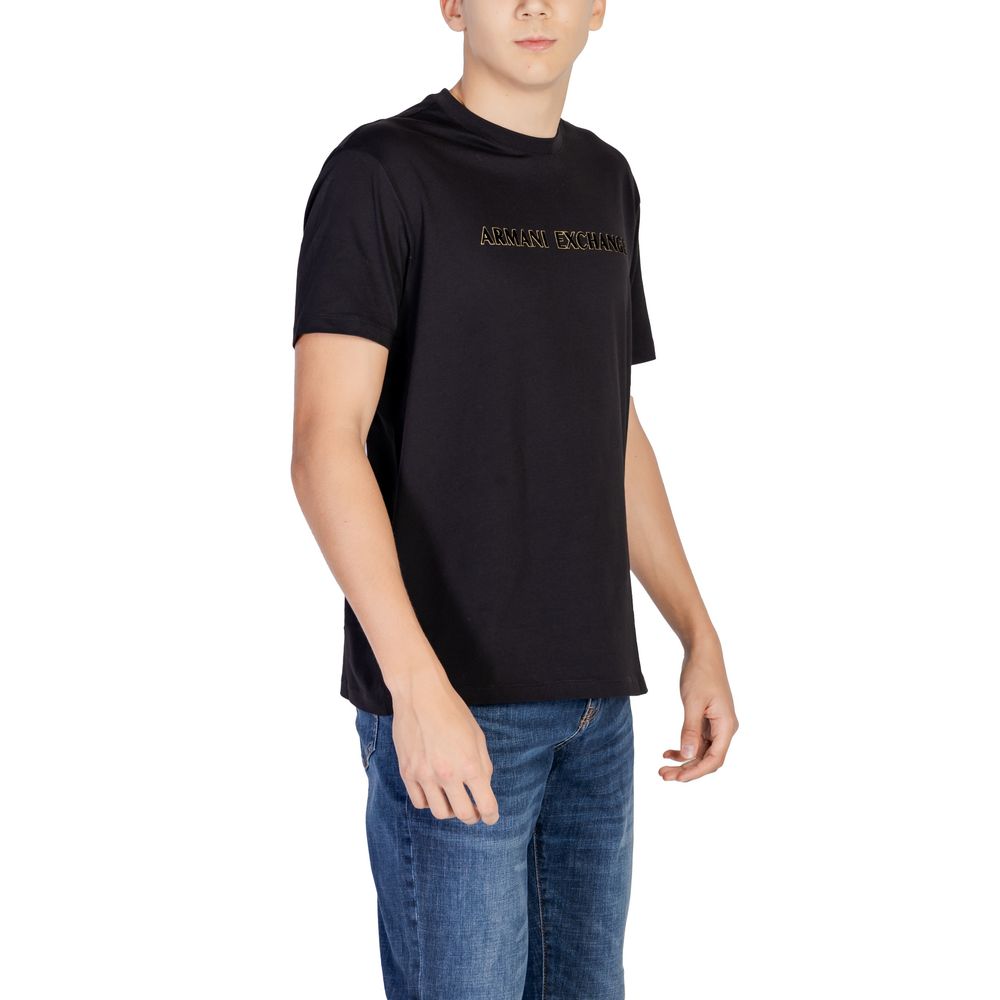 Armani Exchange Black Cotton T-Shirt Armani Exchange