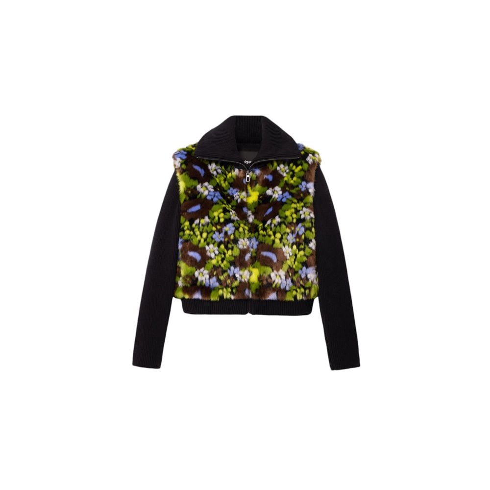 Desigual Black Cotton Jackets & Coat Desigual