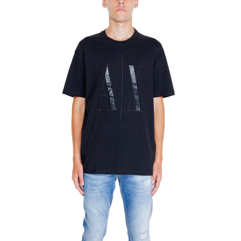 Armani Exchange Black Cotton T-Shirt Armani Exchange