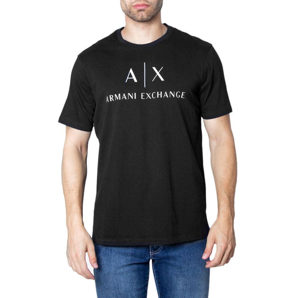 Armani Exchange Black Cotton T-Shirt Armani Exchange