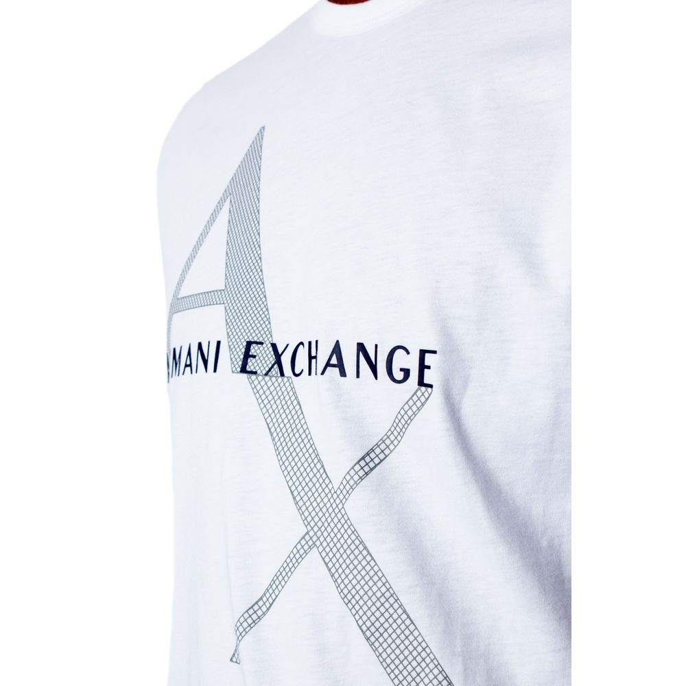 Armani Exchange White Cotton T-Shirt Armani Exchange