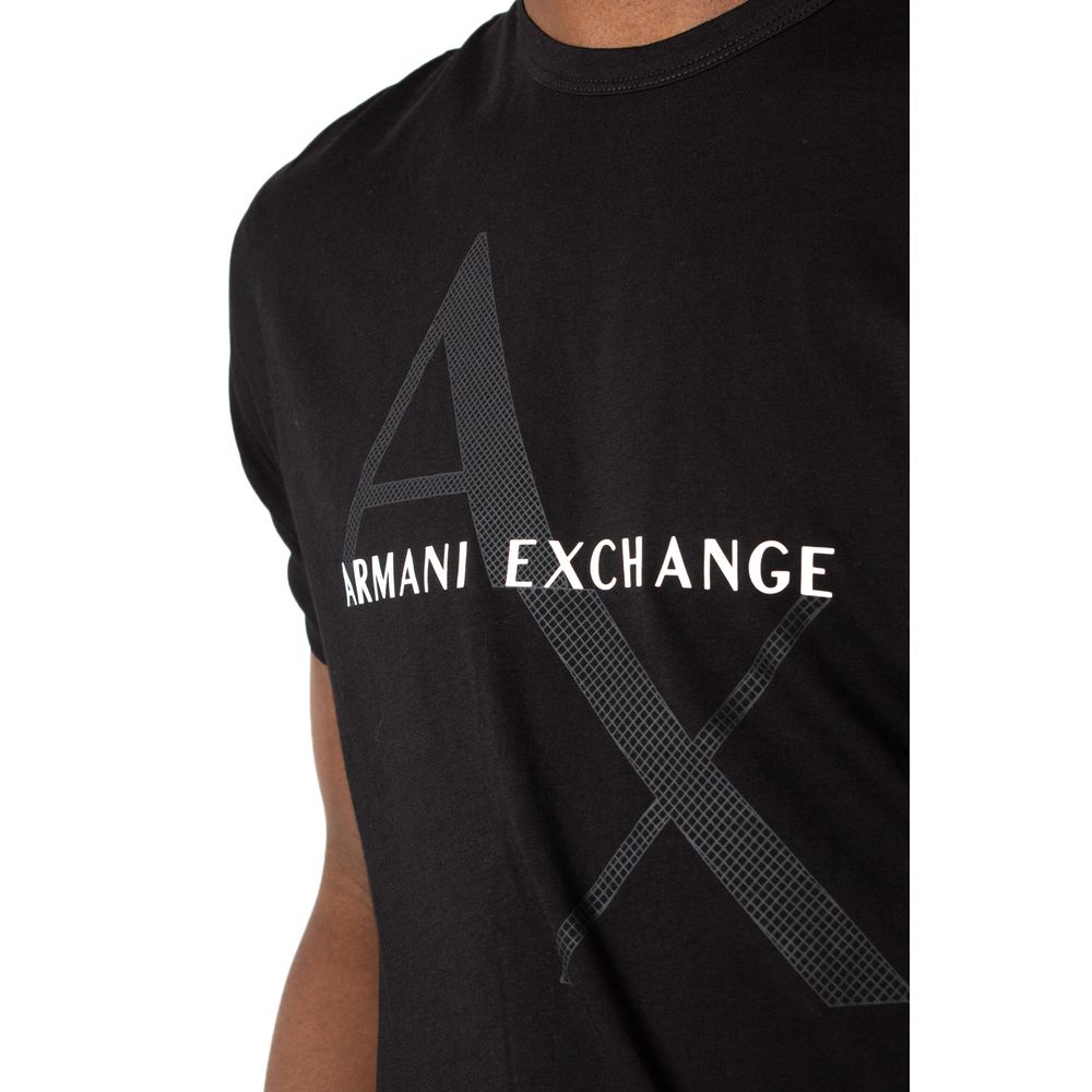 Armani Exchange Black Cotton T-Shirt Armani Exchange