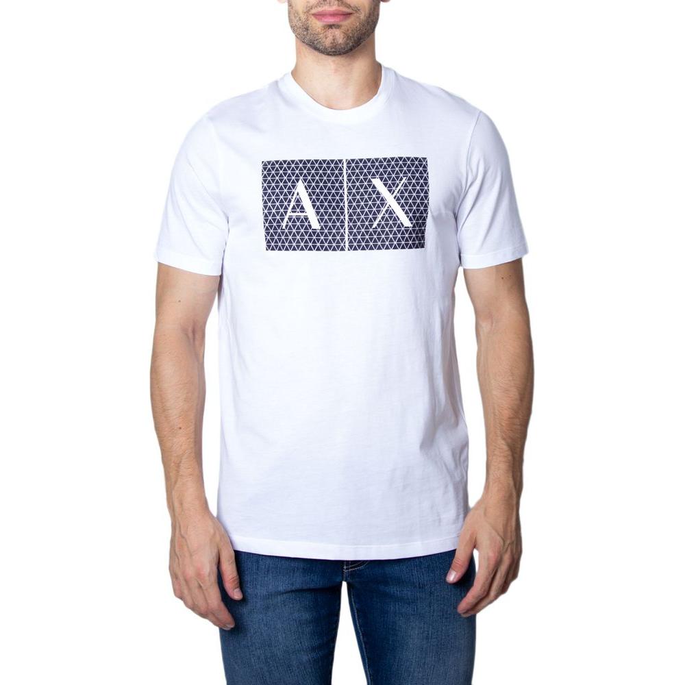 Armani Exchange White Cotton T-Shirt Armani Exchange