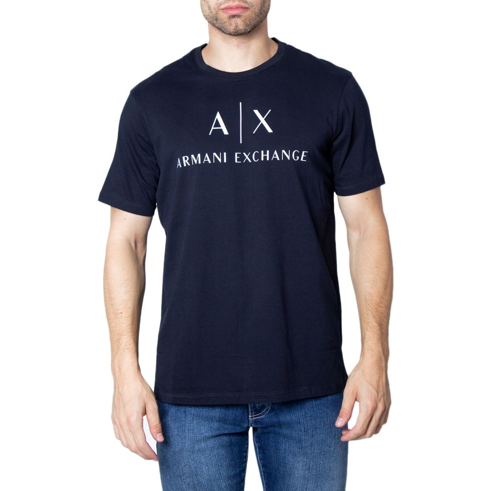 Armani Exchange Blue Cotton T-Shirt Armani Exchange