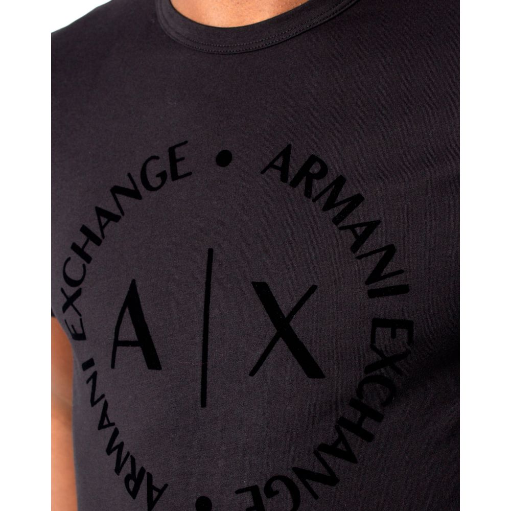 Armani Exchange Black Cotton T-Shirt Armani Exchange