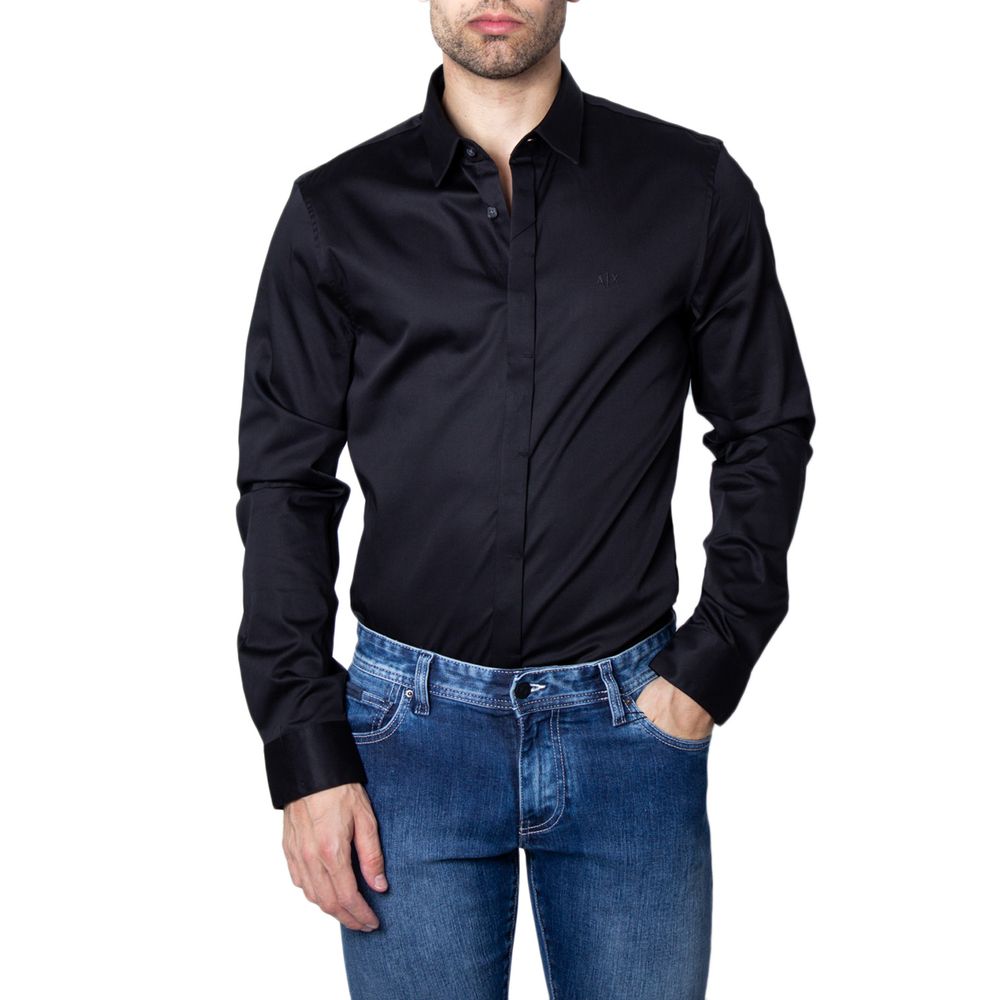 Armani Exchange Black Cotton Shirt Armani Exchange