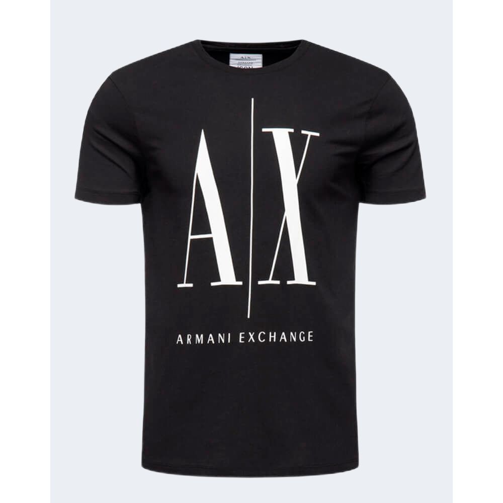 Armani Exchange Black Cotton T-Shirt