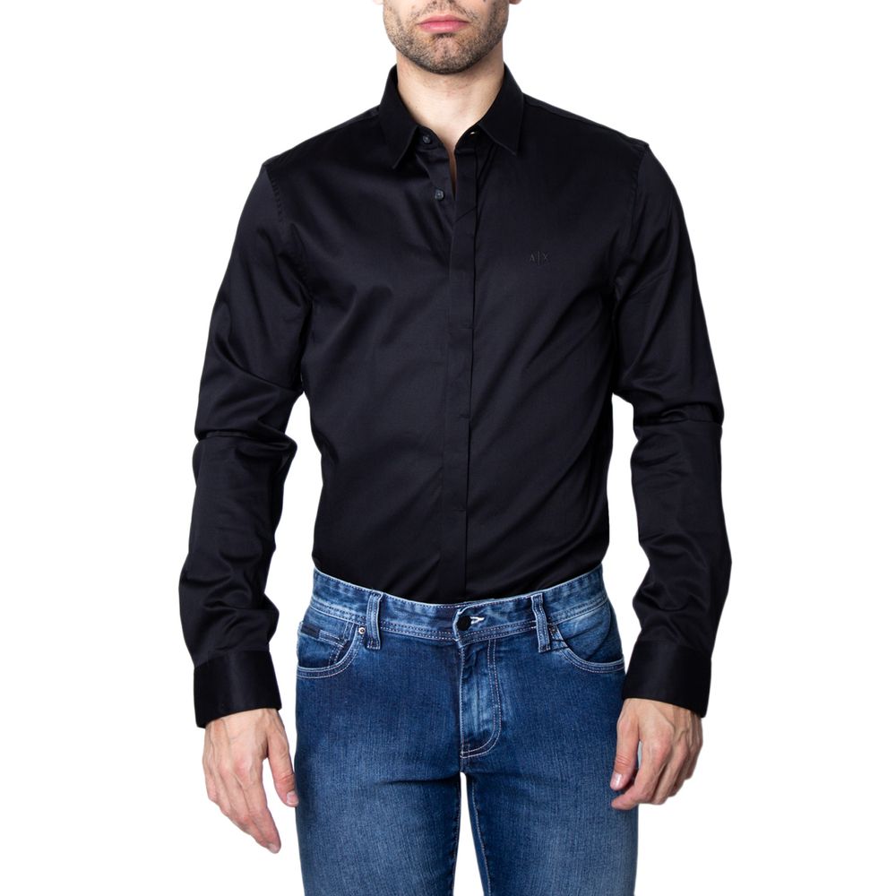 Armani Exchange Black Cotton Shirt Armani Exchange