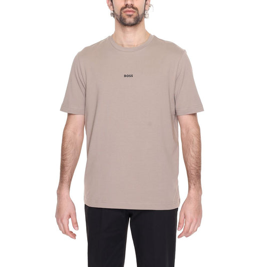 Hugo Boss Brown Cotton T-Shirt