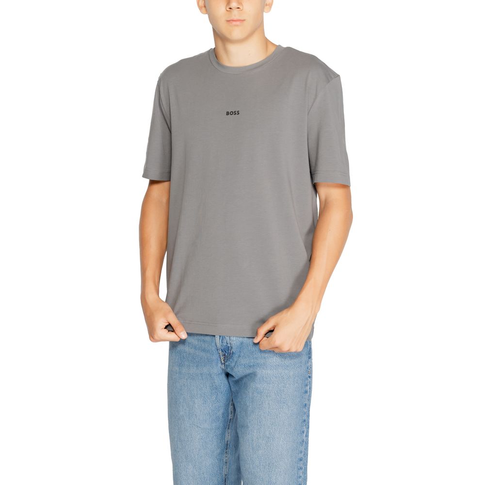 Hugo Boss Gray Cotton T-Shirt Hugo Boss