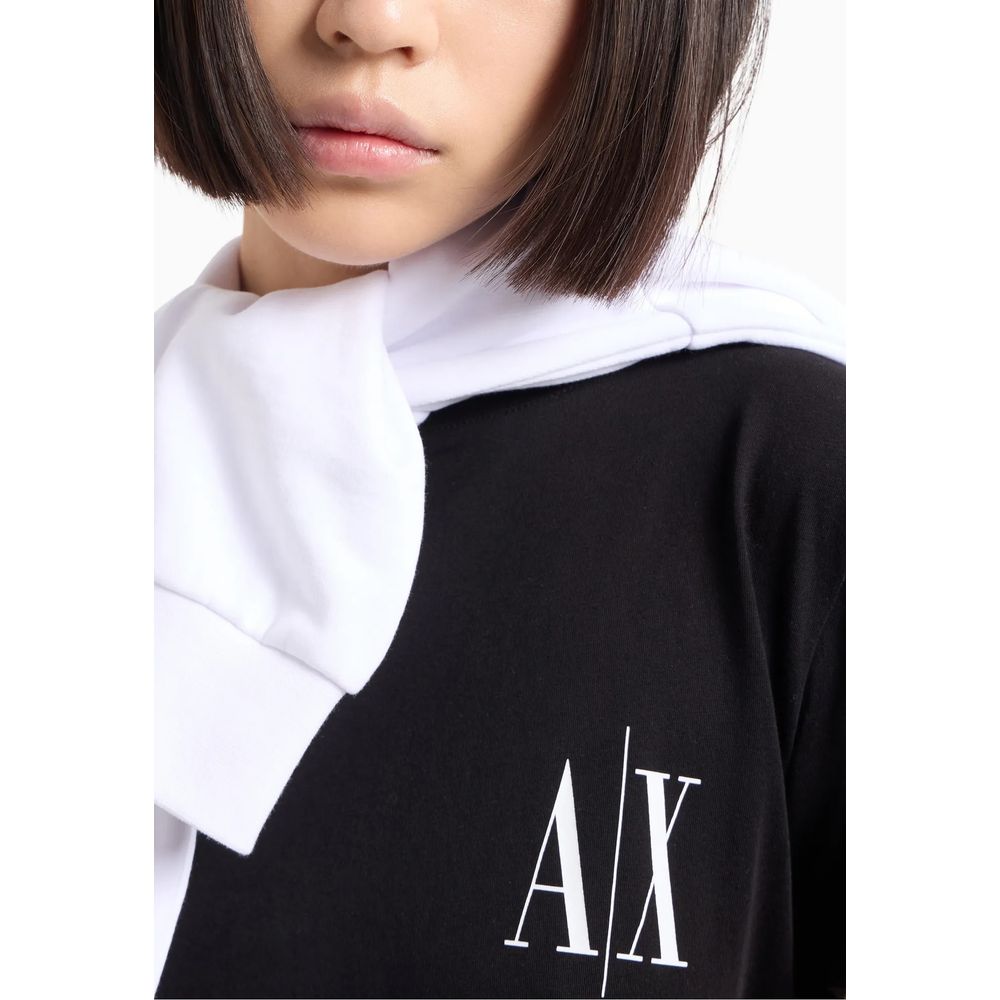 Armani Exchange Black Cotton Tops & T-Shirt Armani Exchange