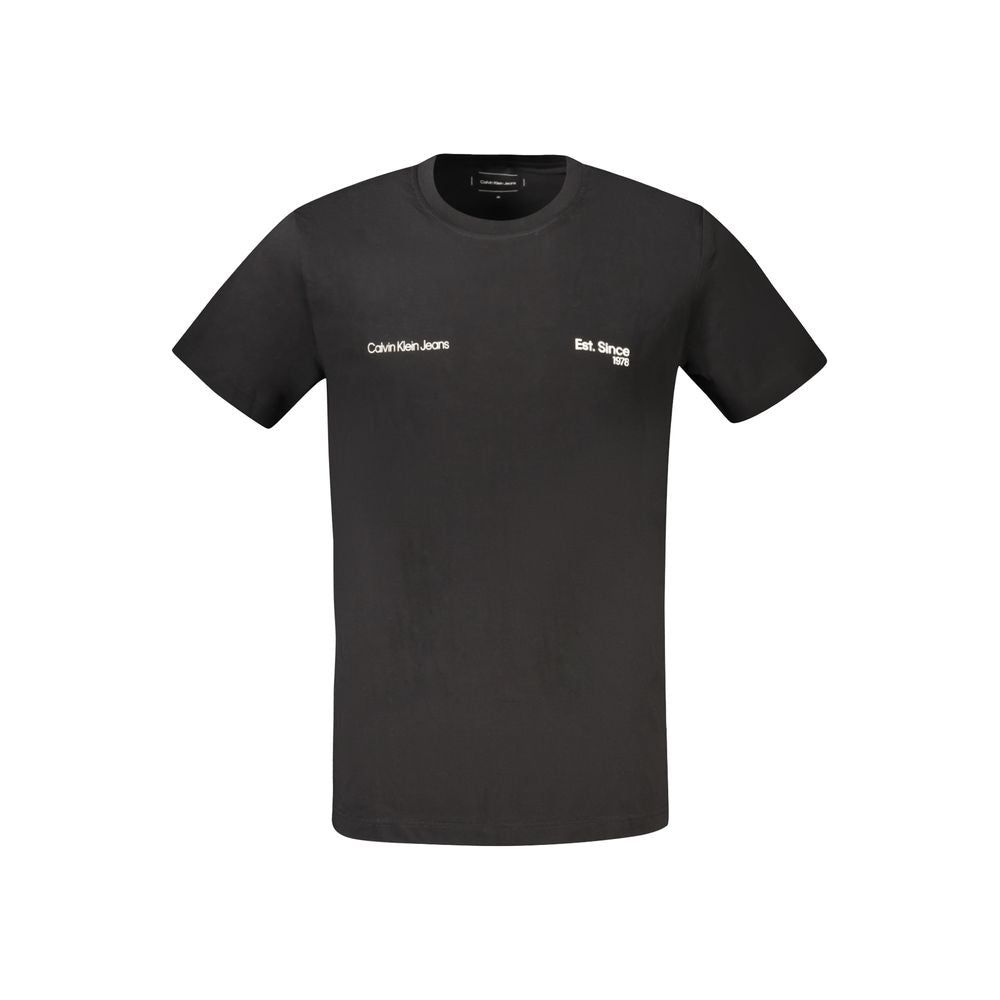 Calvin Klein Black Cotton Men T-Shirt Calvin Klein