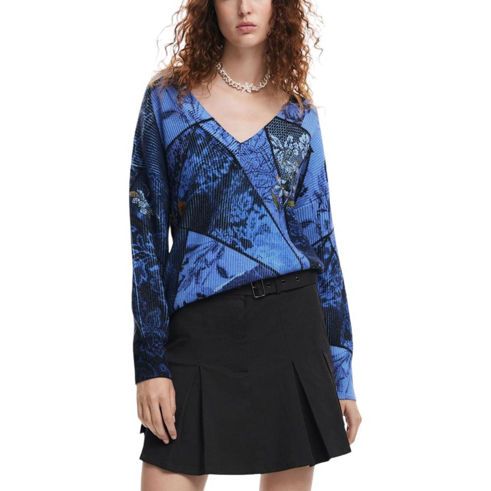 Desigual Purple Viscose Sweater Desigual