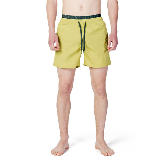 Armani Exchange Green Polyester Swimwear Armani Exchange