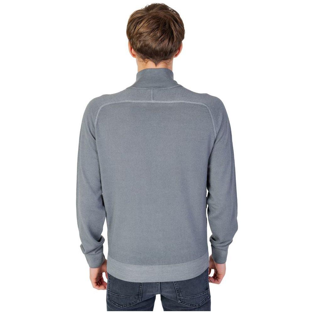 Hugo Boss Gray Wool Cardigan Hugo Boss