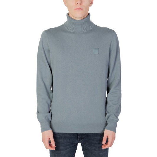 Hugo Boss Green Cotton Sweater Hugo Boss