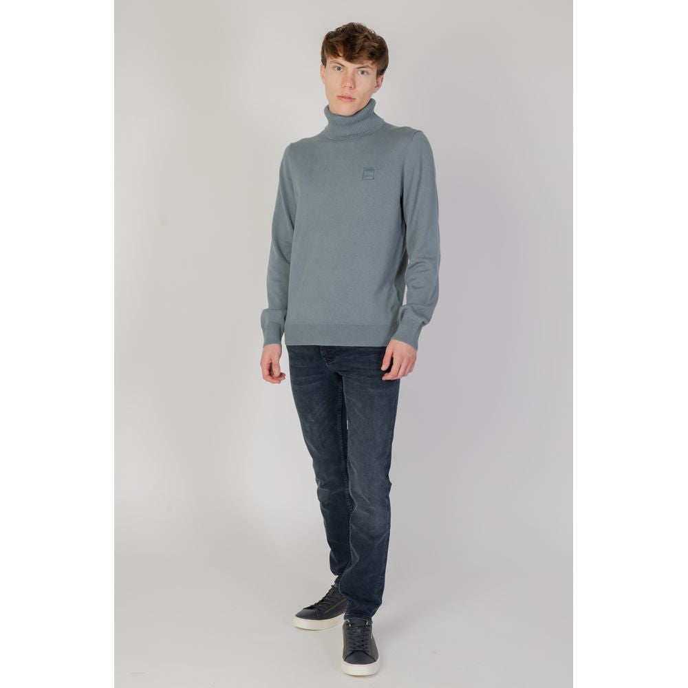 Hugo Boss Green Cotton Sweater Hugo Boss