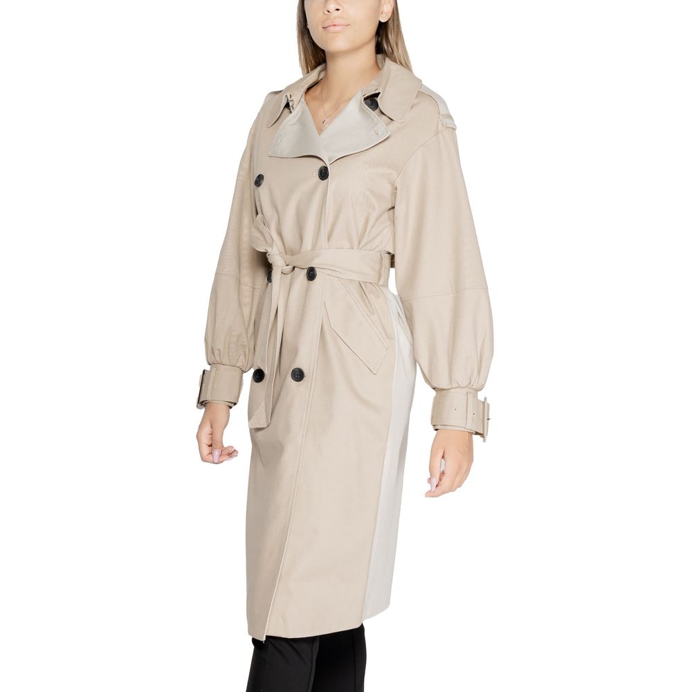 Desigual Beige Cotton Jackets & Coat Desigual