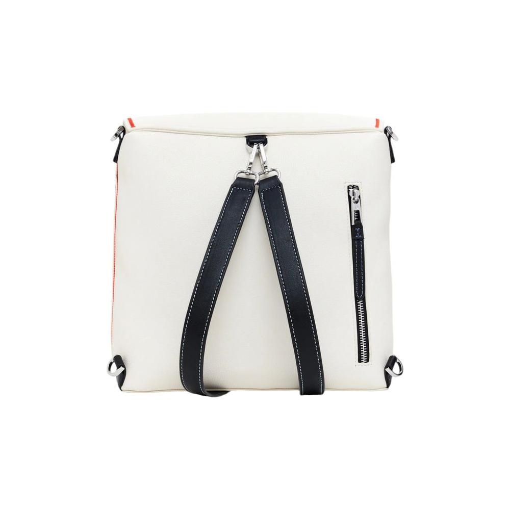 Desigual Cream Polyethylene Backpack Desigual