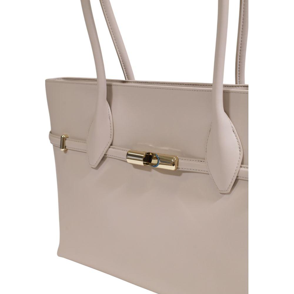 Front view with bag zipped and handles upright.