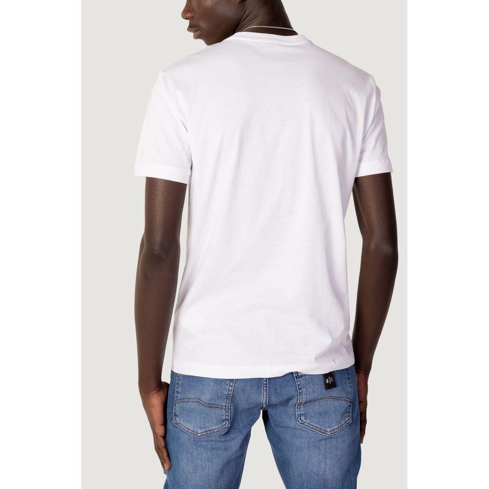 EA7 Emporio Armani White Cotton T-Shirt EA7 Emporio Armani