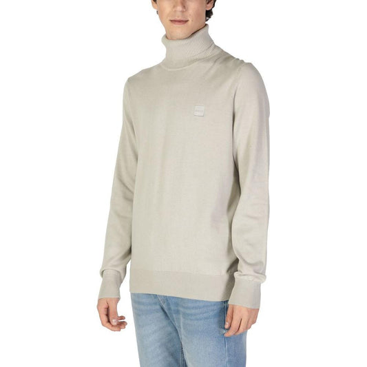 Hugo Boss Beige Cotton Sweater Hugo Boss