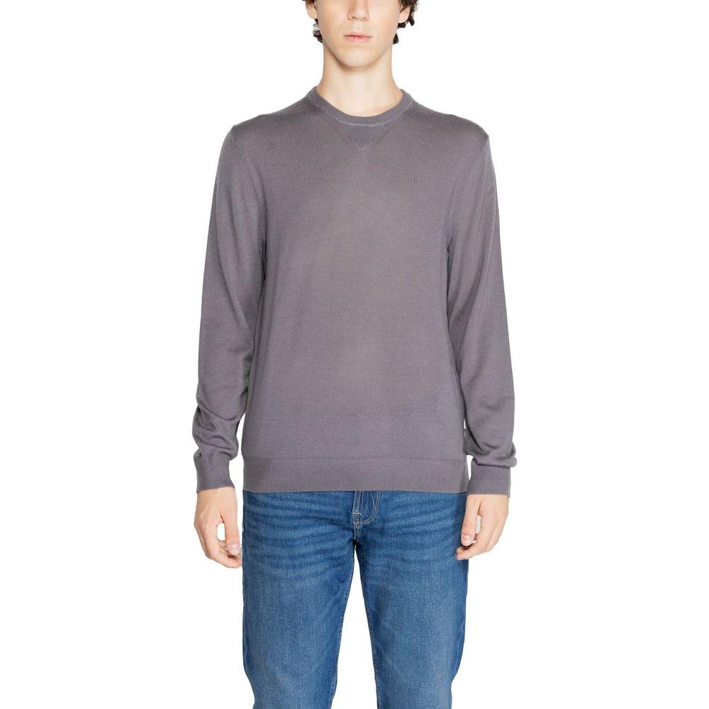 Armani Exchange Gray Wool Sweater Armani Exchange