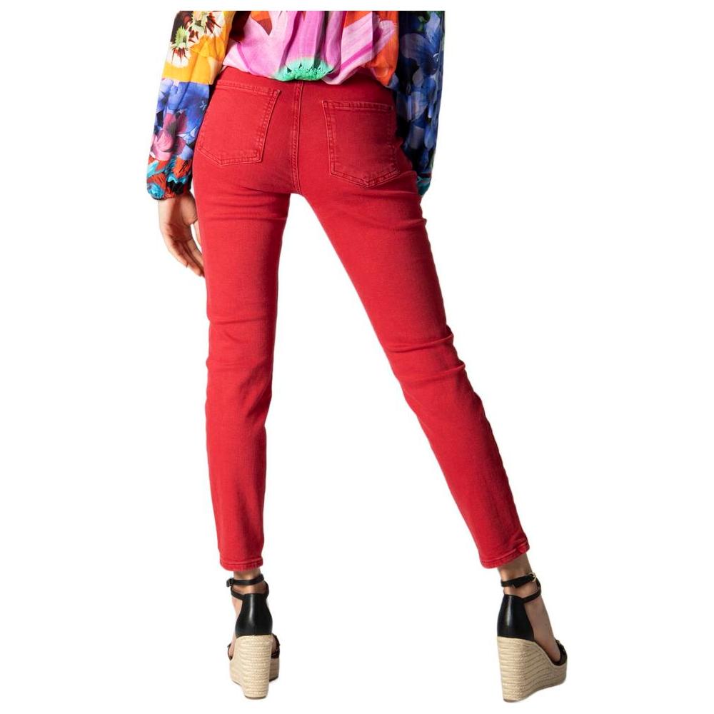 Desigual Red Cotton Jeans & Pant Desigual