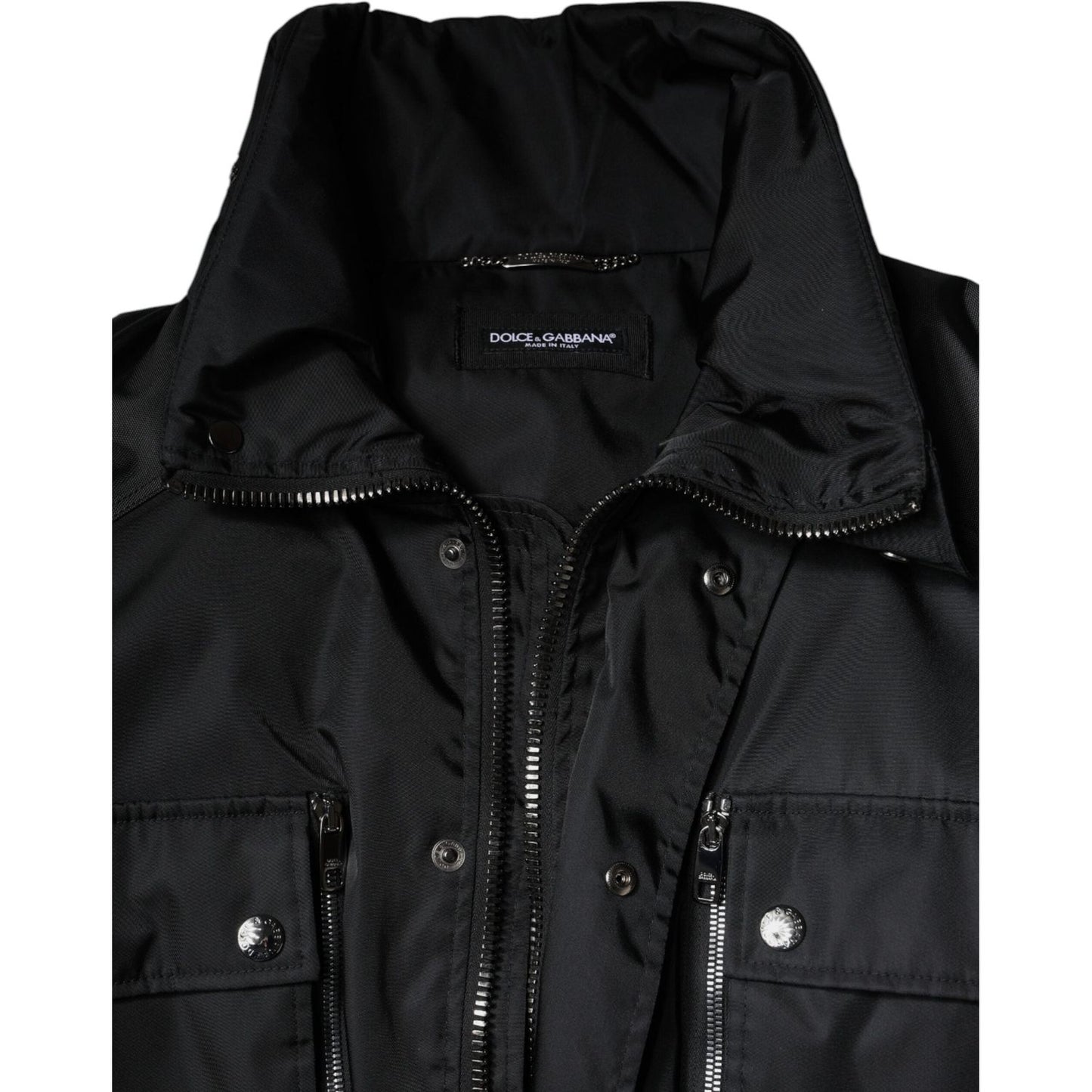 Dolce & Gabbana Black Nylon Winter Men Parka Coat Jacket Dolce & Gabbana