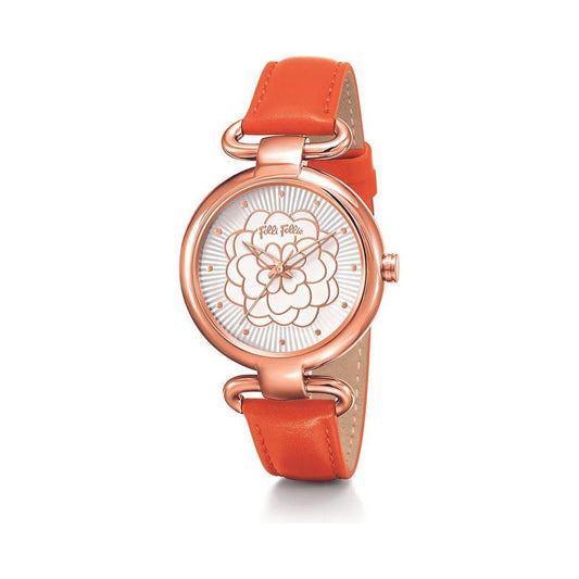 Folli Follie Orange Leather Watch Folli Follie