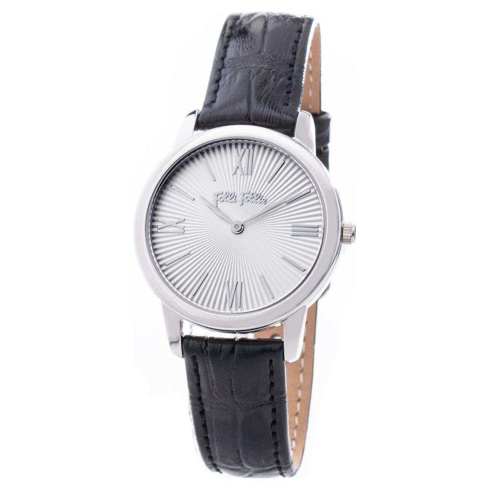 Folli Follie Black Leather Watch Folli Follie