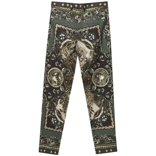 Dolce & Gabbana Green Cotton Jeans & Pant Dolce & Gabbana