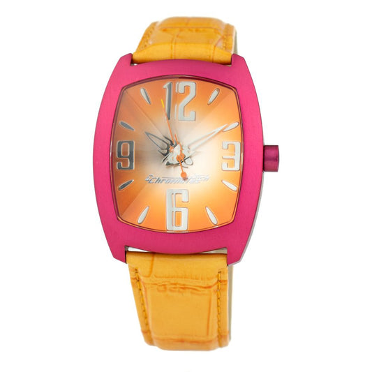 Chronotech Orange Leather Watch Chronotech