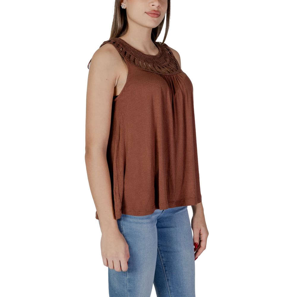 B.Young Brown Viscose Tops & T-Shirt B.Young