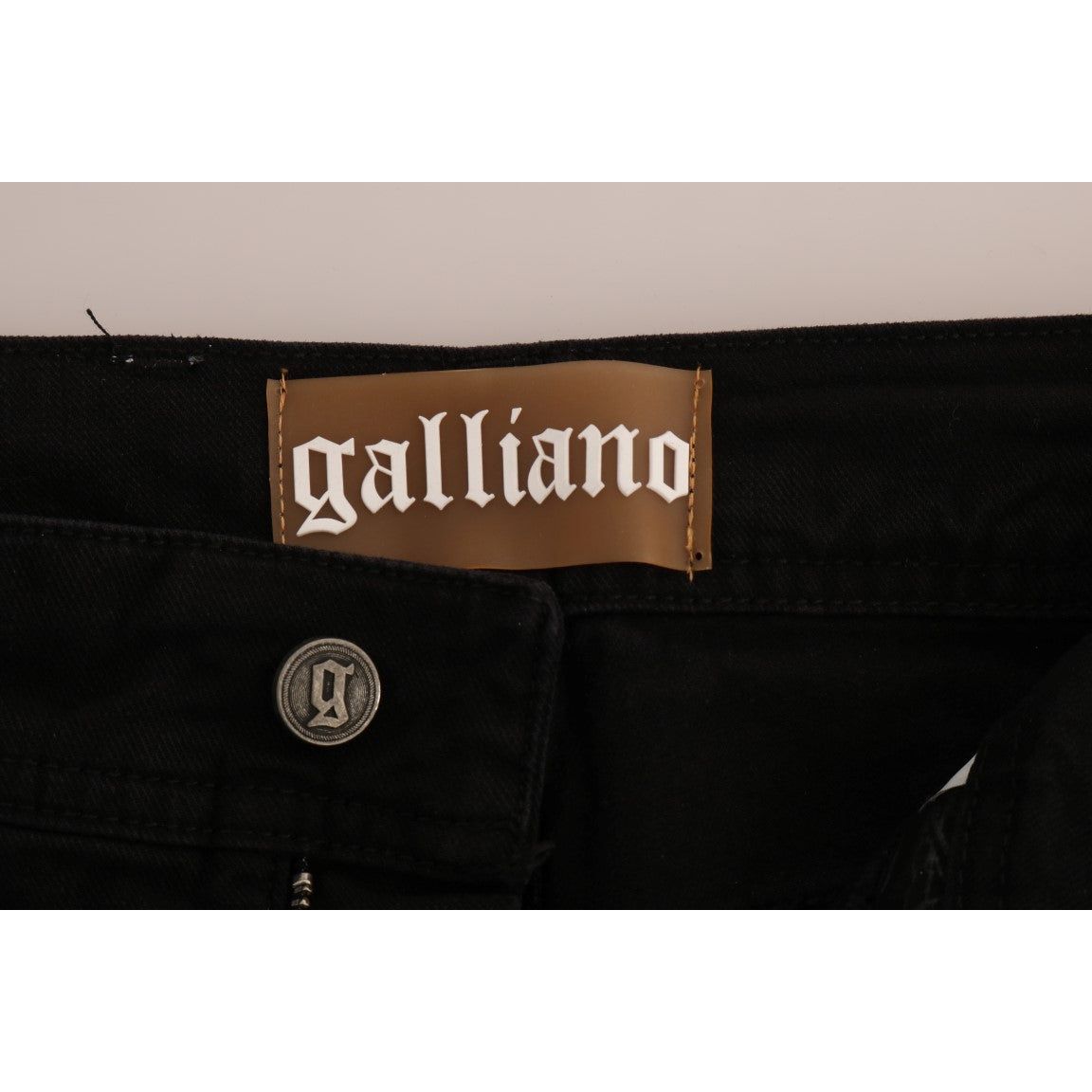 John Galliano Chic Black Regular Fit Denim Jeans Jeans & Pants John Galliano