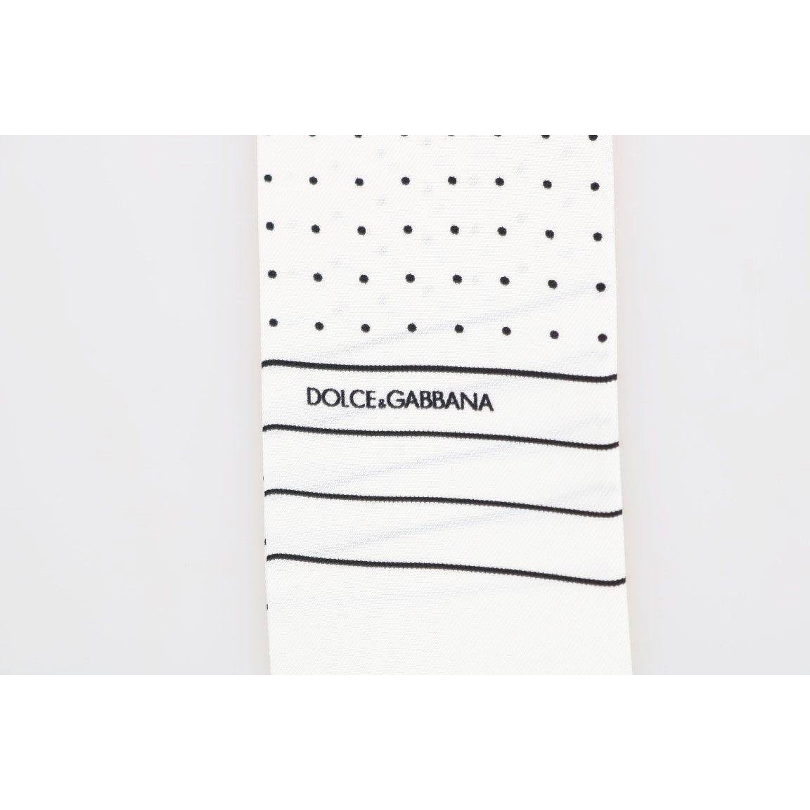 Dolce & Gabbana Elegant Silk Polka Dot Men's Scarf Wrap Silk Scarf Dolce & Gabbana