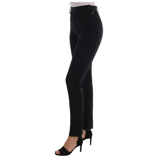 Ermanno Scervino Sleek Black Stirrup Leggings Jeans & Pants Ermanno Scervino