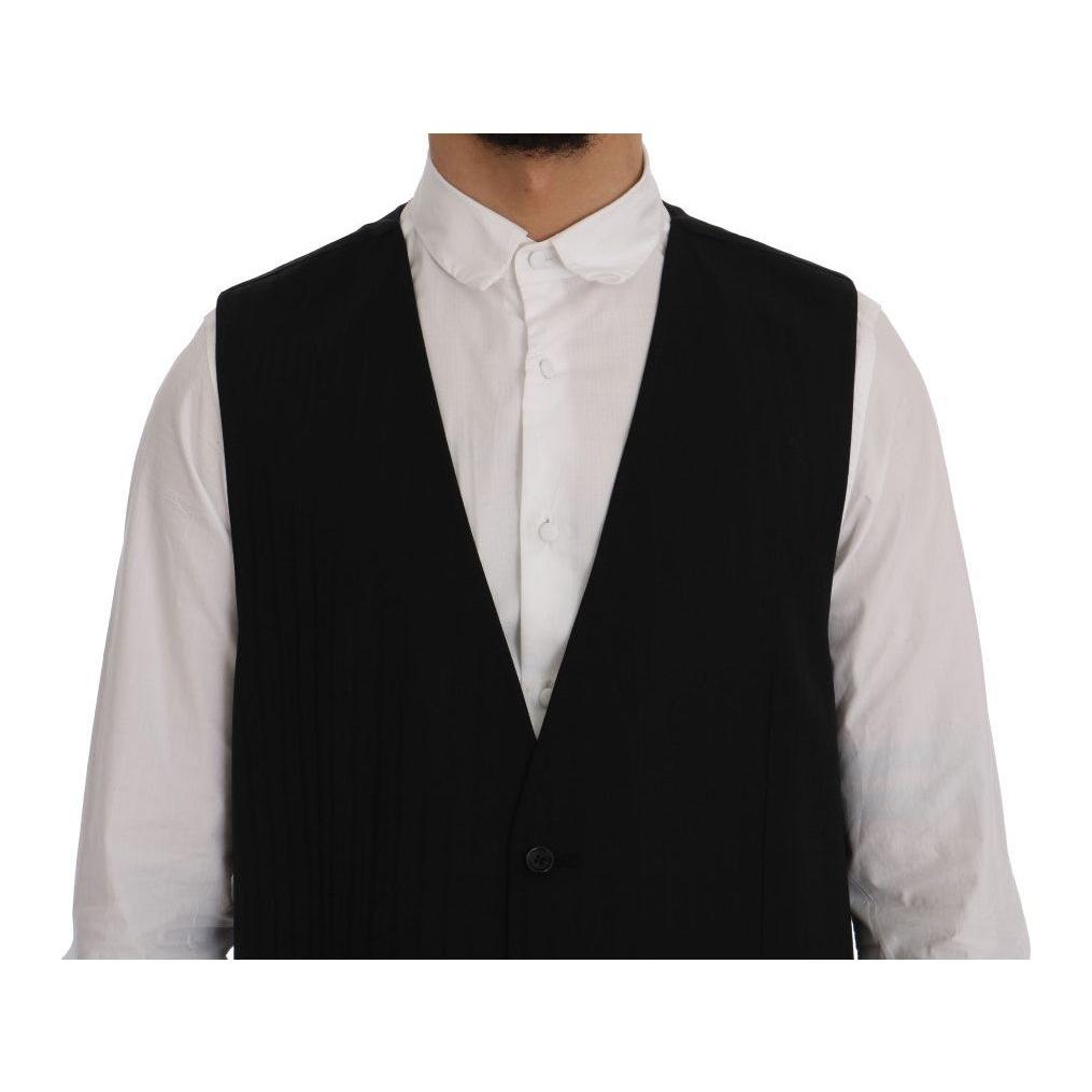 Dolce & Gabbana Elegant Striped Wool Blend Waistcoat Vest Dolce & Gabbana